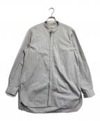 HEUGNユーゲン）の古着「Stripe Rob SHIRT 064」｜グレー