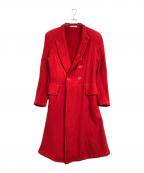 Yohji Yamamoto pour hommeヨウジヤマモト プールオム）の古着「縮絨ガーメントダイロングコート」｜レッド