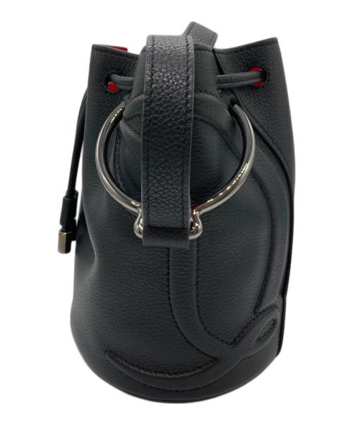 Christian Louboutin（クリスチャン・ルブタン）Christian Louboutin (クリスチャン・ルブタン) ドローストリング バケットバッグ ブラックの古着・服飾アイテム