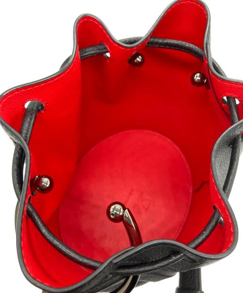 Christian Louboutin（クリスチャン・ルブタン）Christian Louboutin (クリスチャン・ルブタン) ドローストリング バケットバッグ ブラックの古着・服飾アイテム