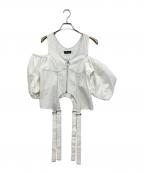 MAISON SPECIALメゾンスペシャル）の古着「パフスリーブブラウス」｜ホワイト