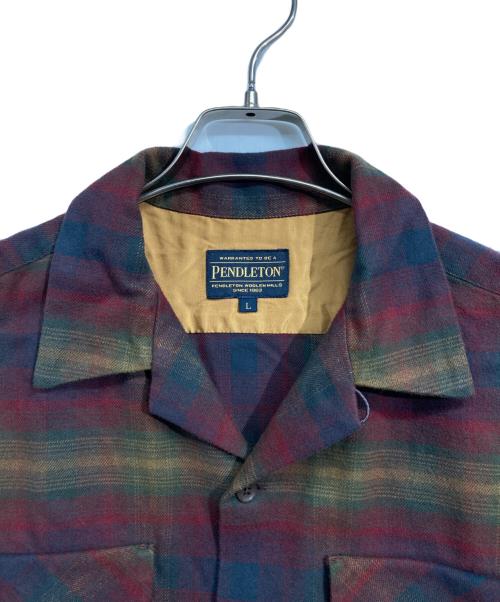 PENDLETON（ペンドルトン）PENDLETON (ペンドルトン) オープンカラーシャツ ブラウン×レッド サイズ:不明の古着・服飾アイテム