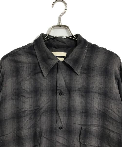 YOKE（ヨーク）YOKE (ヨーク) OVERSIZED OPEN COLLAR SHIRT グレー サイズ:2の古着・服飾アイテム
