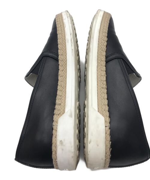 TOD'S（トッズ）TOD'S (トッズ) エスパドリーユレザースリッポン ブラック サイズ: 35 1/2の古着・服飾アイテム