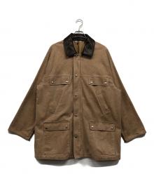 AURALEE（オーラリー）の古着「WASHED ORGANIC CANVAS HUNTING BLOUSON」｜ブラウン×ベージュ