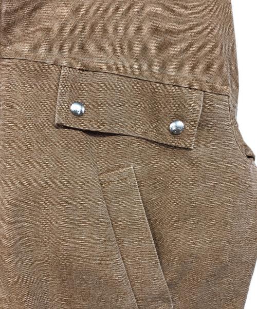 AURALEE（オーラリー）AURALEE (オーラリー) WASHED ORGANIC CANVAS HUNTING BLOUSON ブラウン×ベージュ サイズ:5の古着・服飾アイテム