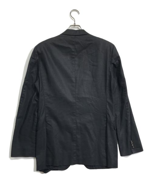 BURBERRY BLACK LABEL（バーバリーブラックレーベル）BURBERRY BLACK LABEL (バーバリーブラックレーベル) リネン混テーラードジャケット ブラック サイズ:XLの古着・服飾アイテム