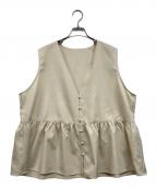 mi and mouミーアンドモウ）の古着「ノースリーブブラウス」｜アイボリー
