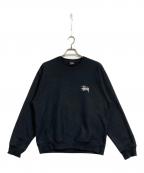 stussyステューシー）の古着「裏起毛スウェット」｜ブラック
