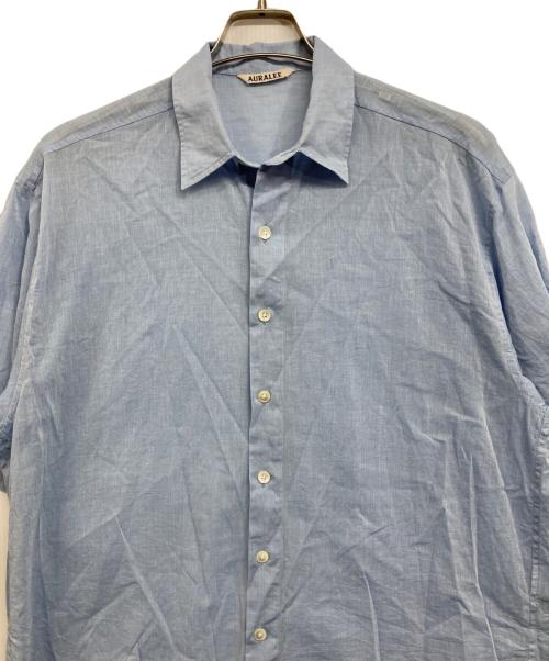 AURALEE（オーラリー）AURALEE (オーラリー) HARD TWIST FINX ORGANDY HALF SLE ブルー サイズ:4の古着・服飾アイテム