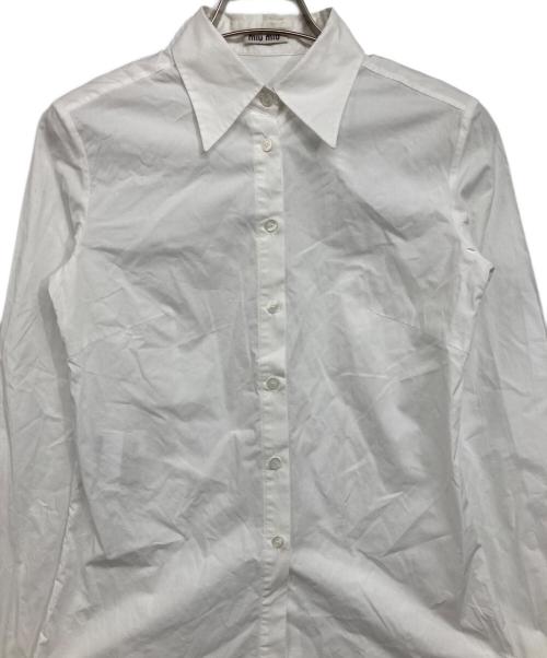 MIU MIU（ミュウミュウ）MIU MIU (ミュウミュウ) 長袖シャツ ホワイト サイズ:36の古着・服飾アイテム