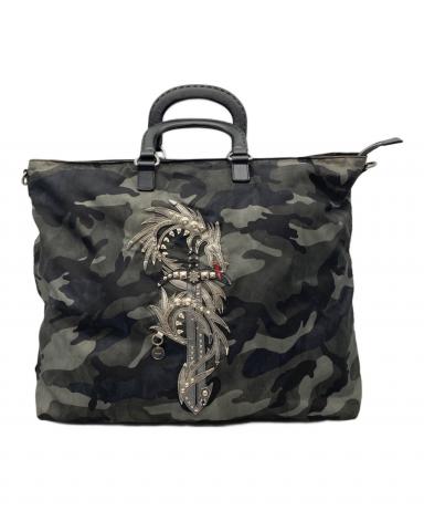 中古・古着通販】PRADA (プラダ) カモフラ柄トートバッグ グリーン 