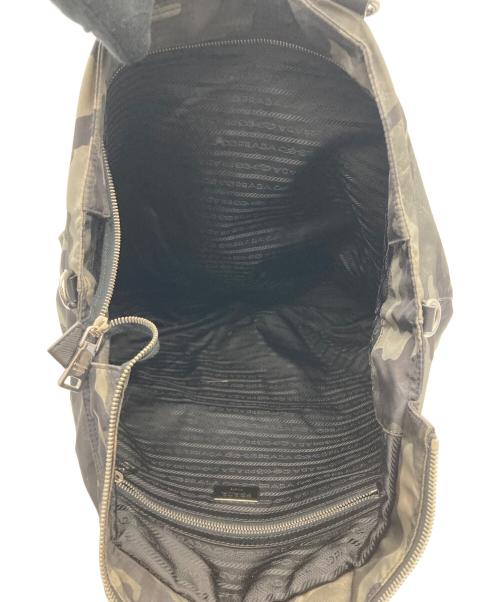 PRADA（プラダ）PRADA (プラダ) カモフラ柄トートバッグ グリーン×ブラックの古着・服飾アイテム