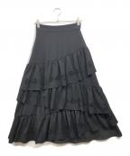 HAREハレ）の古着「laser cut tiered skirt」｜ブラック