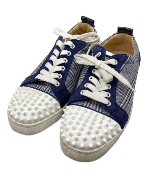 Christian Louboutin（クリスチャン・ルブタン）Christian Louboutin (クリスチャン・ルブタン) スタッズローカットスニーカー ネイビー サイズ:41の古着・服飾アイテム