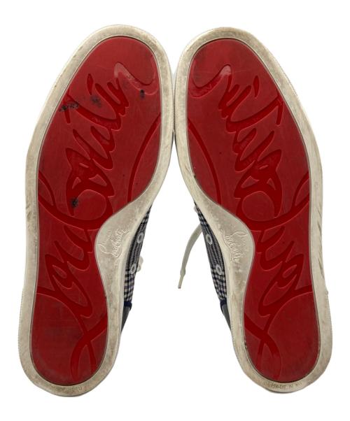 Christian Louboutin（クリスチャン・ルブタン）Christian Louboutin (クリスチャン・ルブタン) スタッズローカットスニーカー ネイビー サイズ:41の古着・服飾アイテム
