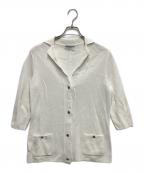 Salvatore Ferragamoサルヴァトーレ フェラガモ）の古着「7分丈ニットカーディガン」｜ホワイト