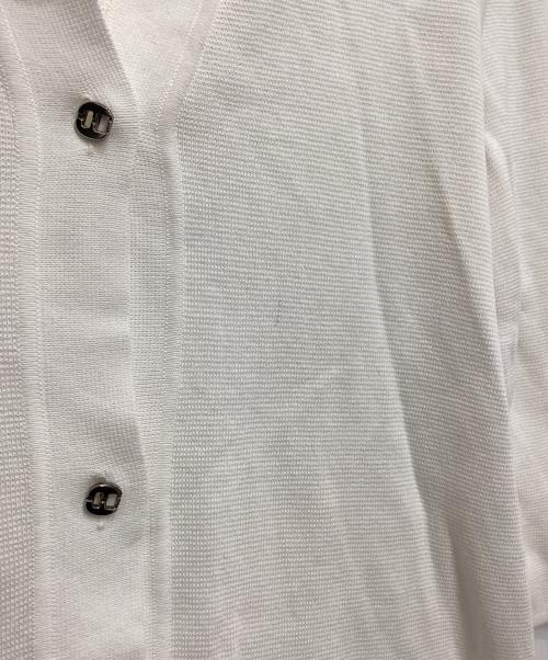 Salvatore Ferragamo（サルヴァトーレ フェラガモ）Salvatore Ferragamo (サルヴァトーレ フェラガモ) 7分丈ニットカーディガン ホワイト サイズ:Sの古着・服飾アイテム