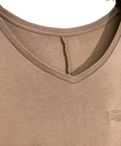 HER LIP TO（ハーリップトゥ）Her lip to (ハーリップトゥ) 半袖カットソーワンピース ベージュ サイズ:Freeの古着・服飾アイテム