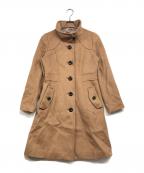 BLUE LABEL CRESTBRIDGEブルーレーベルクレストブリッジ）の古着「ファインウールスタンドカラーコート」｜ベージュ