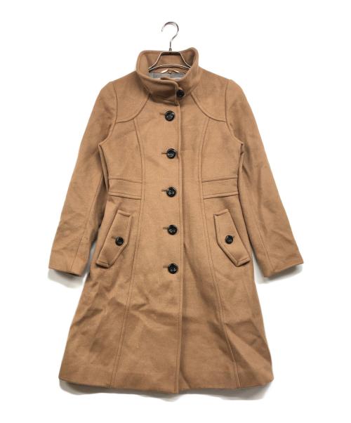 BLUE LABEL CRESTBRIDGE（ブルーレーベルクレストブリッジ）BLUE LABEL CRESTBRIDGE (ブルーレーベルクレストブリッジ) ファインウールスタンドカラーコート ベージュ サイズ:38の古着・服飾アイテム