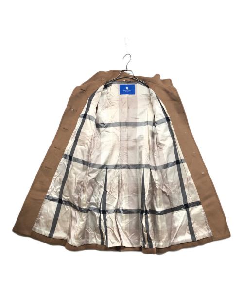 BLUE LABEL CRESTBRIDGE（ブルーレーベルクレストブリッジ）BLUE LABEL CRESTBRIDGE (ブルーレーベルクレストブリッジ) ファインウールスタンドカラーコート ベージュ サイズ:38の古着・服飾アイテム