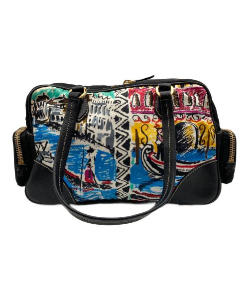 PRADA（プラダ）PRADA (プラダ) 三角ロゴナイロンレザートートバッグ マルチカラーの古着・服飾アイテム