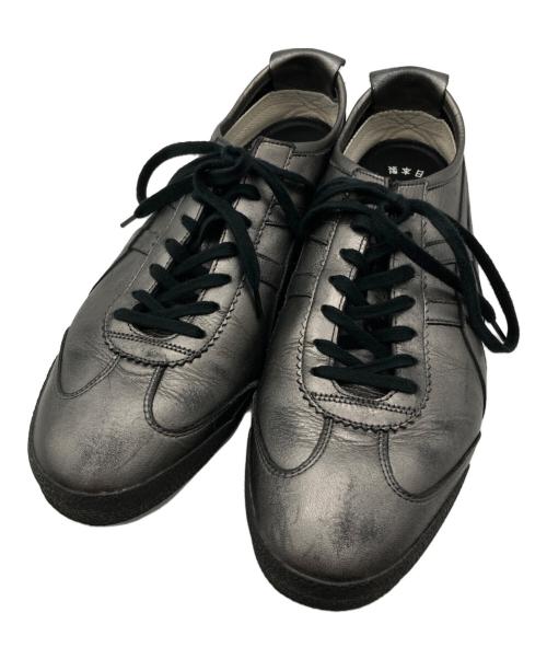 Onitsuka Tiger（オニツカタイガー）Onitsuka Tiger (オニツカタイガー) レザースニーカー メタリックグレー サイズ:25.5cmの古着・服飾アイテム