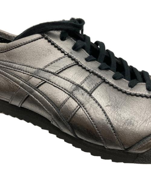 Onitsuka Tiger（オニツカタイガー）Onitsuka Tiger (オニツカタイガー) レザースニーカー メタリックグレー サイズ:25.5cmの古着・服飾アイテム