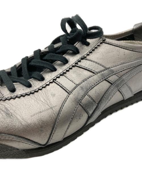 Onitsuka Tiger（オニツカタイガー）Onitsuka Tiger (オニツカタイガー) レザースニーカー メタリックグレー サイズ:25.5cmの古着・服飾アイテム