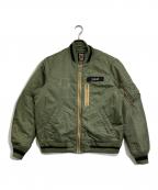 stussy×Schottステューシー×ショット）の古着「MA-1ジャケット」｜グリーン