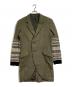 Yohji Yamamoto pour homme（ヨウジヤマモト プールオム）の古着「ニット切替ダブルコート」｜モスグリーン