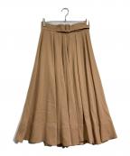 ROPEロペ）の古着「ジョーゼットフレアースカート」｜ベージュ