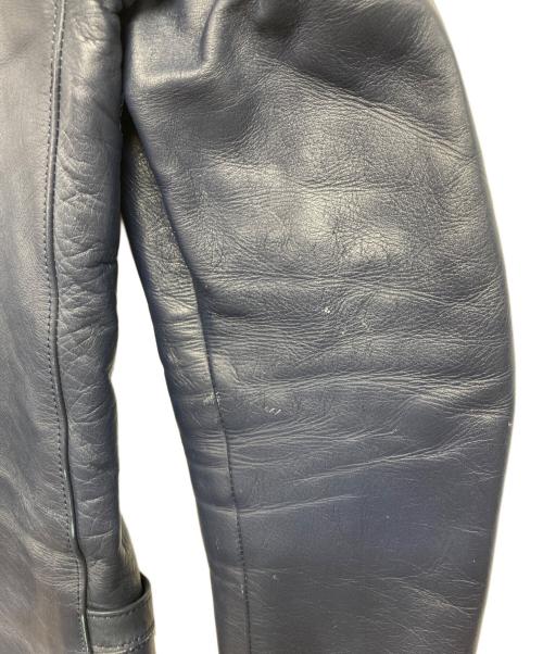 UNDERCOVERISM（アンダーカバーイズム）UNDERCOVERISM (アンダーカバーイズム) カウレザージャケット ネイビーの古着・服飾アイテム