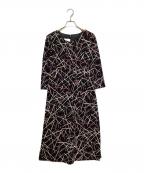 COUP DE CHANCEクードシャンス）の古着「ウォッシャブルジオメトリックワンピース」｜ブラック