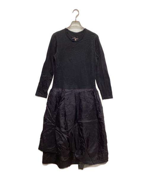 tricot COMME des GARCONS（トリココムデギャルソン）tricot COMME des GARCONS (トリココムデギャルソン) チュールレイヤードドッキングワンピース ブラック サイズ:Mの古着・服飾アイテム