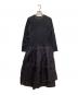 tricot COMME des GARCONS (トリココムデギャルソン) チュールレイヤードドッキングワンピース ブラック サイズ:M：13000円