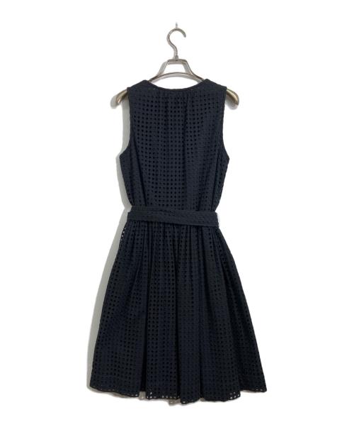 Kate Spade（ケイトスペード）Kate Spade (ケイトスペード) カットワークノースリーブワンピース ブラック サイズ:Mの古着・服飾アイテム