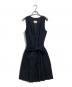 Kate Spade（ケイトスペード）の古着「カットワークノースリーブワンピース」｜ブラック