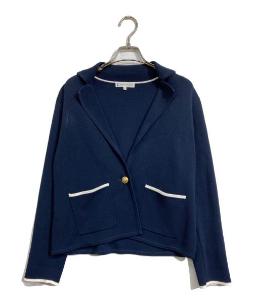 KUMIKYOKU（クミキョク）KUMIKYOKU (クミキョク) 金釦ニットジャケット ネイビー サイズ:2の古着・服飾アイテム