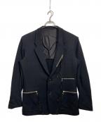 Y’s BANG ON!ワイズ バングオン）の古着「ジップデザイン テーラードジャケット」｜ブラック