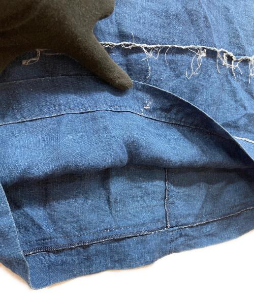 tricot COMME des GARCONS（トリココムデギャルソン）tricot COMME des GARCONS (トリココムデギャルソン) リネンノースリーブワンピース ブルー サイズ:Mの古着・服飾アイテム