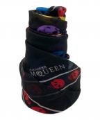 ALEXANDER McQUEENアレキサンダーマックイーン）の古着「スカルプリントスカーフ」｜ブラック