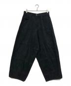 LAD MUSICIANラッドミュージシャン）の古着「コーデュロイワイドパンツ」｜ブラック