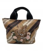 sampo×EARサンポ×イア）の古着「刺繍ハンドバッグ」｜ベージュ