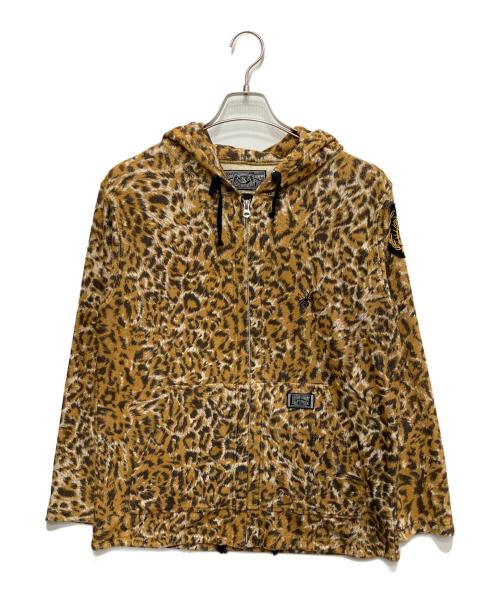 NEIGHBORHOOD（ネイバーフッド）NEIGHBORHOOD (ネイバーフッド) レオパードパイルジップパーカー ブラック×イエロー サイズ:Lの古着・服飾アイテム