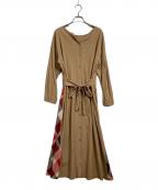 BLUE LABEL CRESTBRIDGEブルーレーベルクレストブリッジ）の古着「シャツワンピース」｜ベージュ