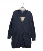 BLUE LABEL CRESTBRIDGEブルーレーベルクレストブリッジ）の古着「切替カーディガン」｜ネイビー