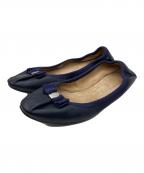 Salvatore Ferragamoサルヴァトーレ フェラガモ）の古着「My JOY フラットシューズ（マイ　ジョイ）」｜ネイビー