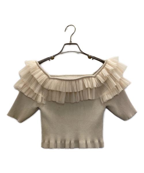 Snidel（スナイデル）Snidel (スナイデル) Susチョーカーディティールニットプルオーバー アイボリー サイズ:FREEの古着・服飾アイテム